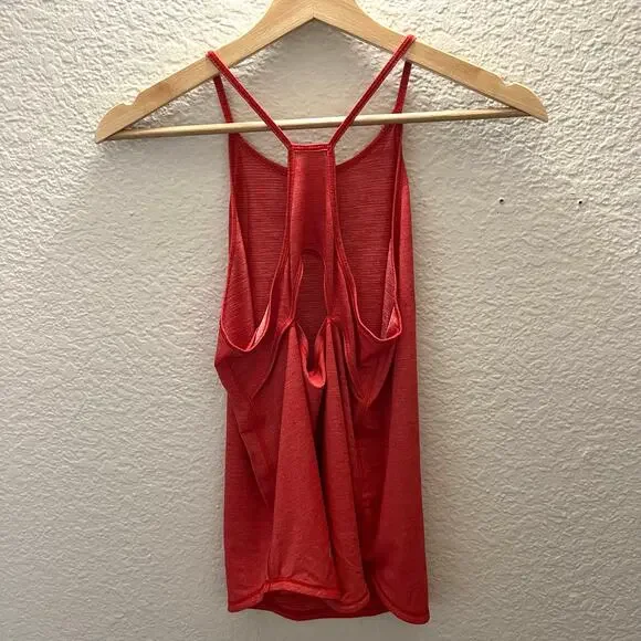 Lululemon Fast As Light Singlet Tank Women’s 6 Heathered Red Strappy Back Run - Picture 3 of 6